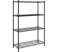 vidaXL Étagère de stockage avec 4 étagères 90x35x137 cm noir 200 kg