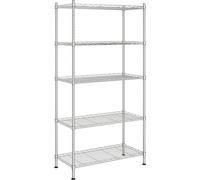 vidaXL Étagère de rangement 5 niveaux 90x35x180 cm chrome capacité 250 kg