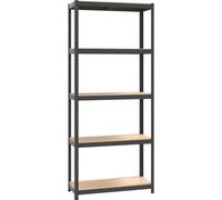 vidaXL Étagère de stockage avec 5 étagères Anthracite Acier & bois composite