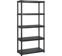 vidaXL Étagère de stockage 5 niveaux noir 183 x 45,7 x 185 cm plastique