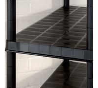 vidaXL Étagère de rangement 5 niveaux noir 340 x 40 x 185 cm plastique