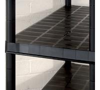 vidaXL Étagère de stockage avec 5 étagères noire 366x45,7x185 cm plastique