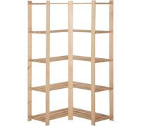vidaXL Étagère d'angle de rangement Pin 5 niveaux 82,5x82,5x170 cm