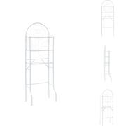 vidaXL Étagère de toilette blanche 60x33x174 cm - porte-serviettes