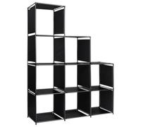 vidaXL Etagère d'Escalier d'Affichage Cube Unité de Stockage Présentoir Organisateur Etagère à Livres Bibliothèque Maison 130x45x170 cm Tissu