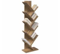 vidaXL Étagère en Bois en Forme d'arbre à 6 Niveaux 30 x 18 x 100 cm, Étagère Arbre stylée, Meuble Moderne étroit, Support déco pour Le Salon, étagères Maison Tendance