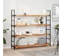vidaXL Étagère flottante 3279619 – acacia massif 120x30x4 cm finition à l'huile – Or