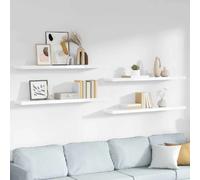 vidaXL Étagère murale flottante 4 pièces 120×23,5×3,8 cm MDF Blanc brillant