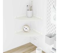 vidaXL Étagère Flottante d'Angle 2 pc Blanc 24 x 24 x 2 cm