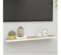 vidaXL Étagère flottante murale Chêne et blanc 120x23,5x3,8 cm MDF