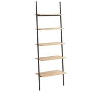 vidaXL Étagère inclinée à 5 Niveaux Marron Clair et Noir 64x34x185,5cm