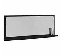 vidaXL Étagère Miroir Chêne Noir 90 x 10,5 x 37 cm Bois d'ingénierie, Meuble Miroir Moderne, Rangement Mur Rectangulaire, Organisateur Économiseur d'Espace pour Salle de Bain, Durable