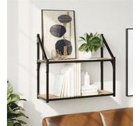 vidaXL Étagère Murale à 2 Niveaux Chêne Sonoma 60 x 21 x 51 cm Bois d'ingénierie
