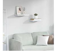 vidaXL Étagère murale Marbre blanc 40 x 23,5 x 4 cm 2 pcs Rectangulaire