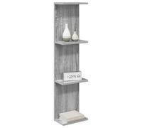 vidaXL Étagère Murale 2 pcs Sonoma Gris 25 x 15 x 100 cm, Étagères murales Modernes, Rangement élégant en Bois, déco Minimaliste pour Votre Salon