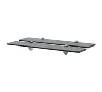 vidaXL Étagère murale 2 pcs - Verre noir