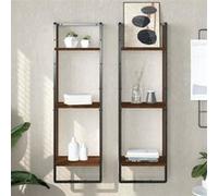 vidaXL Étagère murale 3 niveaux chêne marron 30 x 25 x 100 cm 836307