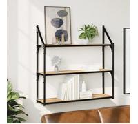 vidaXL Étagère murale 3 niveaux chêne sonoma 80x21x78,5 cm 835455