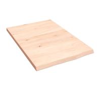 vidaXL Étagère murale 40x60x2 cm chêne massif non traité 363515 Marron G