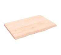 vidaXL Wandschap 60x40x2 cm onbehandeld massief eikenhout363527 Marron G