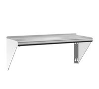 vidaXL Étagère Murale 75x30x31 cm argenté Acier Inoxydable, étagère Flottante, étagère Murale d'exposition, Panneau d'étagère
