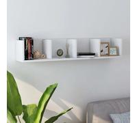 vidaXL Étagère murale à CD - Blanc