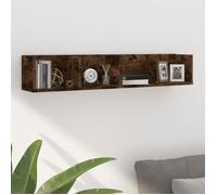 vidaXL Étagère murale à CD Chêne fumé 100x18x18 cm Bois d'ingénierie Marron