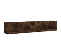 vidaXL Étagère murale à CD Chêne fumé 100x18x18 cm Bois d'ingénierie Marron