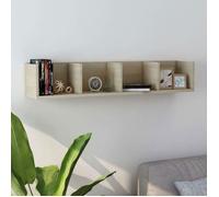 vidaXL Étagère murale à CD Chêne sonoma 100x18x18 cm Bois d'ingénierie 801322
