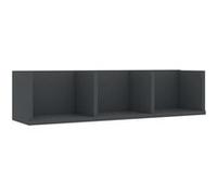 vidaXL Étagère murale à CD Gris 75x18x18 cm Aggloméré Gris G