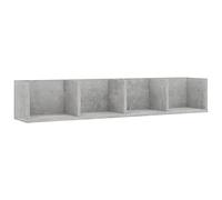vidaXL Étagère Murale à CD Gris béton 100x18x18 cm Bois d'ingénierie