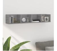vidaXL Étagère murale CD Sonoma Gris – Bois d'ingénierie, suspendue – 100x18x18 cm