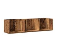 vidaXL Étagère murale à CD en bois d'ingénierie vieux bois 75x18x18 cm