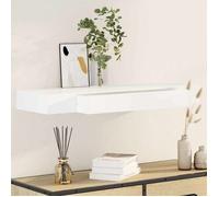 vidaXL Étagère murale avec 1 tiroir MDF Blanc Rangement de livres/DVD 242188