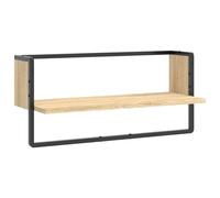Vidaxl Étagère Murale Avec Barre Chêne Sonoma 65x25x30 Cm