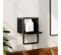 vidaXL Étagère murale avec barre 836273 20x25x30 cm Moderne Noir