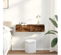 vidaXL Étagère murale avec tiroirs 859981 chêne fumé bois d'ingénierie
