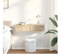 vidaXL Étagère murale avec tiroirs – bois d'ingénierie – chêne Sonoma