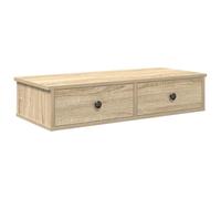 vidaXL Étagère Murale avec tiroirs chêne Sonoma Bois d'ingénierie, étagère Murale avec Armoire, Meuble de Rangement Mural, Armoire de Rangement Flottante
