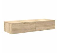 vidaXL Étagère Murale avec tiroirs chêne Sonoma Bois d'ingénierie, étagère Murale avec Armoire, Meuble de Rangement Mural, Armoire de Rangement Flottante