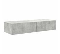 vidaXL Étagère murale avec tiroirs, gris béton, bois d'ingénierie
