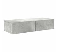 vidaXL Étagère murale 859980 avec tiroirs Gris béton en bois d'ingénierie