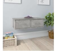 vidaXL Étagère murale avec tiroirs 800589 – Gris béton, bois d'ingénierie