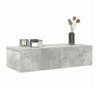 vidaXL Étagère murale flottante avec tiroirs 859971 Gris béton Bois d'ingénierie