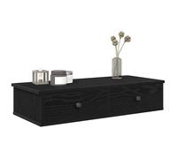vidaXL Étagère murale avec tiroirs noir 80x31x17 cm bois d'ingénierie 859951