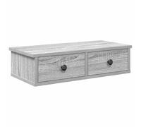 vidaXL Étagère murale Sonoma gris avec tiroirs – Bois d'ingénierie, armoire flottante
