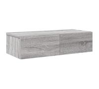 vidaXL Étagère Murale avec tiroirs Sonoma Gris Bois d'ingénierie, étagère Murale avec Armoire, Meuble de Rangement Mural, Armoire de Rangement Flottante