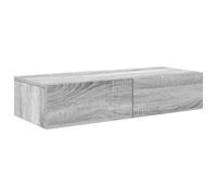 vidaXL Étagère Murale avec tiroirs Sonoma Gris Bois d'ingénierie, étagère Murale avec Armoire, Meuble de Rangement Mural, Armoire de Rangement Flottante