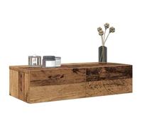vidaXL Étagère murale avec tiroirs Vieux bois, bois d'ingénierie, Marron