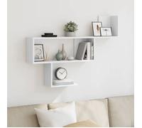vidaXL Étagère Murale Blanc 100x15x70 cm Bois d'ingénierie, étagère Flottante, étagère d'exposition Murale, étagère pour CD, étagère Murale Flottante